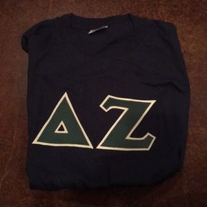 Delta Zeta DZ Dee Zee Stitch letter shirt